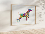 Weimaraner Dog Art Watercolor Print Pet Gift Dog Love Friend Dog Weimaraner Pointer Gift Dog Art Wall Art Doglovers Gift Dog Print-1462
