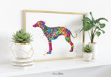 Whippet Dog Watercolor Print Whippet Greyhound Painting Greyhound Whippet Gift Dog Lover Animal Print Dog Poster Greyhound Art Dog Art-425