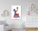 Wheelchair Basketball Girl Watercolor Print Female Woman Basketball Player Gift Wall Art Kids Gift Sports Handball Disability Gift-1773