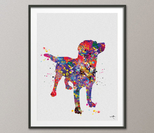 Labrador Dog Watercolor Dog Print Pet Gift Pet Dog Love Puppy Friend Dog Poster Dog Art Customizable Animal Poster Dog Poster [NO 772] - CocoMilla