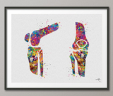 Knee Joint Bone Watercolor Print Human Body Anatomy Art Medical Art Medicine Skull Art Wall Hanging Skeletal System Clinic Orthopedic-1199 - CocoMilla
