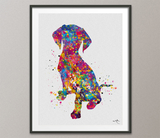 Hungarian Vizsla Puppy Dog Watercolor Print Magyar Dog Pet Gift Doglover Friend Dog Art Customizable Animal Poster Vizsla Poster Dogart-1626 - CocoMilla