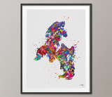Cocker Spaniel Dog Watercolor Print Set Dog Art Customizable Poster Doglover Gift Dog Lover Cocker Jumping Playing Poster Wall Hanging-1596 - CocoMilla