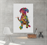 Hungarian Vizsla Dog Watercolor Print Magyar Dog Pet Gift Dog Love Puppy Friend Dog Art Customizable Animal Poster Vizsla Poster Dogart-1617 - CocoMilla