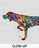 Hungarian Vizsla Dog Watercolor Print Magyar Dog Pet Gift Dog Love Puppy Friend Dog Art Customizable Animal Poster Vizsla Poster Dogart-1453 - CocoMilla