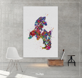 Cocker Spaniel Dog Watercolor Print Cocker Jumping Playing Bouncing Gift Pet Dog Love Puppy Pet Art Dogart Abstract Poster Dog Art-1416 - CocoMilla