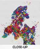 Cocker Spaniel Dog Watercolor Print Cocker Jumping Playing Bouncing Gift Pet Dog Love Puppy Pet Art Dogart Abstract Poster Dog Art-1416 - CocoMilla