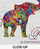 Elephant Together Quote Watercolor Print Wedding Gift Anniversary Gift Couple Print Valentines Day Housewarming Gift Family Wall Art-1447 - CocoMilla