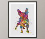 French Bulldog Watercolor Dog Print Frenchie art print Bouledogue Francais Art Gift Pet Dog Love Friend Animal Doglover Poster Dog Art-1525 - CocoMilla