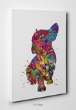 French Bulldog Watercolor Dog Print Frenchie art print Bouledogue Francais Art Gift Pet Dog Love Friend Animal Doglover Poster Dog Art-1526 - CocoMilla