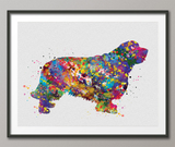Clumber Spaniel Dog Watercolor Print Pet Gift Pet Dog Love Puppy Friend Dog Poster Dog Art Dog Wall Art Doglover Gift Animal Poster-1438 - CocoMilla