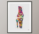 Knee Bone Watercolor Print Human Body Anatomy Art Leg Bones Medical Art Medicine Skull Wall Hanging Skeletal System Clinic Orthopedic-1222 - CocoMilla