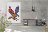 Eagle Watercolor Print Bird Painting Canvas Print Animal Safari Wildlife Birds USA American Bald Eagle Hunter Gift Hunting Wall Art-1468 - CocoMilla