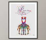 Giraffe Couple Watercolor Print Same Sex Wedding Gift Two Moms Gift Lesbian and Gay Gift LGBT Gay Pride Same Sex Love Lesbian Rainbow-1149 - CocoMilla