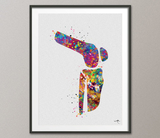 Knee Watercolor Print Human Body Anatomy Art Leg Bones Medical Art Medicine Skull Art Wall Hanging Skeletal System Clinic Orthopedic-1221 - CocoMilla