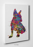French Bulldog Watercolor Dog Print Frenchie art print Bouledogue Francais Floral Art Pet Doglover Art Friend Animal Dog Poster Dog Art-1555 - CocoMilla