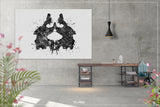 Rorschach Inkblot Test Card 2 BW Watercolor Print Psychology Psychiatry Psychotherapist Psychological Psychologist Office Medical Art-1287