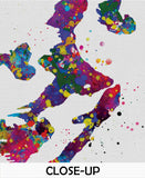 Rorschach Inkblot Test Card 3 Watercolor Print Psychology Psychiatry Psychotherapist Psychological Psychologist Clinic Medical Office-1289