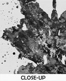 Rorschach Inkblot Test Card 9 BW Watercolor Print Psychology Psychiatry Psychotherapist Psychological Psychologist Clinic Medical Art-1322