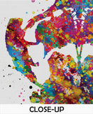 Rorschach Inkblot Test Card 8 Watercolor Print Psychology Psychiatry Psychotherapist Psychological Psychologist Clinic Medical Office-1320