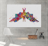 Rorschach Inkblot Test Card 5 Watercolor Print Psychology Psychiatry Psychotherapist Psychological Psychologist Clinic Medical Office-1314