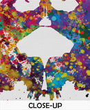 Rorschach Inkblot Test Card 2 Watercolor Print Psychology Psychiatry Art Psychotherapist Psychological Psychologist Office Medical Art-1286