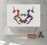 Rorschach Inkblot Test Card 3 Watercolor Print Psychology Psychiatry Psychotherapist Psychological Psychologist Clinic Medical Office-1289