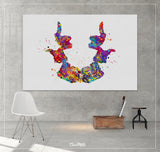 Rorschach Inkblot Test Card 7 Watercolor Print Psychology Psychiatry Psychotherapist Psychological Psychologist Clinic Medical Office-1318