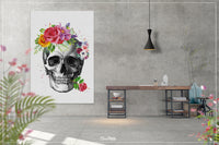 Skull Anatomy Floral Watercolor Print Medical Art Science Art Anatomy with Flowers Neurology Human Skull Dental Tooth Art Skeleton Gift-1354
