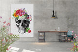 Skull Anatomy Floral Watercolor Print Medical Art Science Art Anatomy with Flowers Neurology Human Skull Dental Tooth Art Skeleton Gift-1354