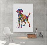 Hungarian Vizsla Dog Watercolor Print Magyar Dog Pet Gift Dog Love Puppy Friend Dog Art Customizable Animal Poster Vizsla Poster Dogart-1433