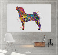 Shar Pei Watercolor Dog Print Pet Gift Pet Dog Love Friend Dog  Sharpei Dog Art Animal Art Print Dog Wall Art Doglover Gift Dog Print-643