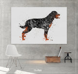Rottweiler Dog Black Watercolor Print Rottweiler Poster Gift Pet Doglover Puppy Friend Security Dog Bodyguard Animal Dog Poster Dog Art-1504