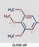 Mescaline Molecule Watercolor Print Chemical Molecule Wall Art Nerd Science Art Biology Medical Art Chemistry Laboratory Medical Clinic-1647
