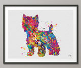 Westie Dog Watercolor Print Set Dog Art West Highland Terrier Animal Poster Doglover Gift Dog Lover Terrier Gift Poster Wall Art Decor-1602