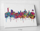 Liverpool Skyline Watercolor Print Cityscape Living Room Wedding Gift Poster England Poster Travel Art Wall Decor Wall Hanging Map Art-1620