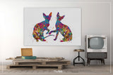 Sphynx Cat Couple Watercolor Print Cat Lover Home Decor Kitty Love Housewarming Gift Pet Loss Gift Hairless Cat Devon Rex Gift Wall Art-291