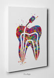 Root Canal Treatment Watercolor Print Endodontic Therapy Tooth Dental Clinic Decor Art Dentistry Office Medical Graduaiton Dentist Gift-1672