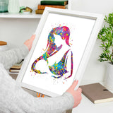 Breastfeeding Mother Watercolor Print Mom Newborn Doula Pregnancy Gift Obstetrician Nursing Baby Shower New Mum Art Clinic Midwife Gift-124