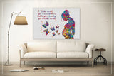 Pregnant Woman Quote Watercolor Print Pregnancy Mom Gift Butterfly Obstetrician Nursing Baby Shower New Mum Art Mother Gift Midwife Gift-343