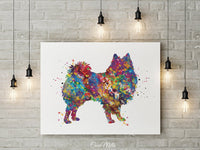 American Eskimo Dog Watercolor Print Eskie Dog Art Custom Dog Portrait Pet Gift Animal Dog Painting Doglover Gift Personelize Poster-1488
