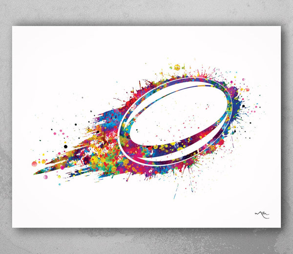 Rugby Ball Watercolor Print Rugby Player Gift Boy Nursery Dorm Room Ball Poster Wall Art Wall Decor Run With Your Heart Sport Wall Art-1527