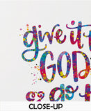 Give It To God And Go To Sleep Watercolour Print Christian Wall Art Wall Decor Inspirational Bedroom Decor Religious Housewarming Gift-1711