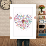 Circuit Board Heart Watercolor Print Science Art Computer Art Motherboard Computer Technology Anatomy Science Poster Nerd Gift Wall Art-1720