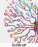 Circuit Board Heart Watercolor Print Science Art Computer Art Motherboard Computer Technology Anatomy Science Poster Nerd Gift Wall Art-1720