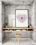 Circuit Board Heart Watercolor Print Science Art Computer Art Motherboard Computer Technology Anatomy Science Poster Nerd Gift Wall Art-1720