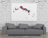 Turks and Caicos Map Watercolor Print Caribbean Islands Map Wall Art Wedding Gift Honeymoon Gift Map Wall Hanging Travel Gift Wall Decor-469