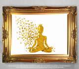 Yoga Art Gold Yogi Yoga Poster Yoga Pose Yoga Print Yoga Woman Watercolor Yoga Studio Sukhasana Pose Yoga Wall Decor Yoga Gift Yoga-929