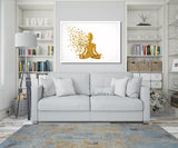 Yoga Art Gold Yogi Yoga Poster Yoga Pose Yoga Print Yoga Woman Watercolor Yoga Studio Sukhasana Pose Yoga Wall Decor Yoga Gift Yoga-929
