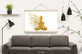 Yoga Art Gold Yogi Yoga Poster Yoga Pose Yoga Print Yoga Woman Watercolor Yoga Studio Sukhasana Pose Yoga Wall Decor Yoga Gift Yoga-929